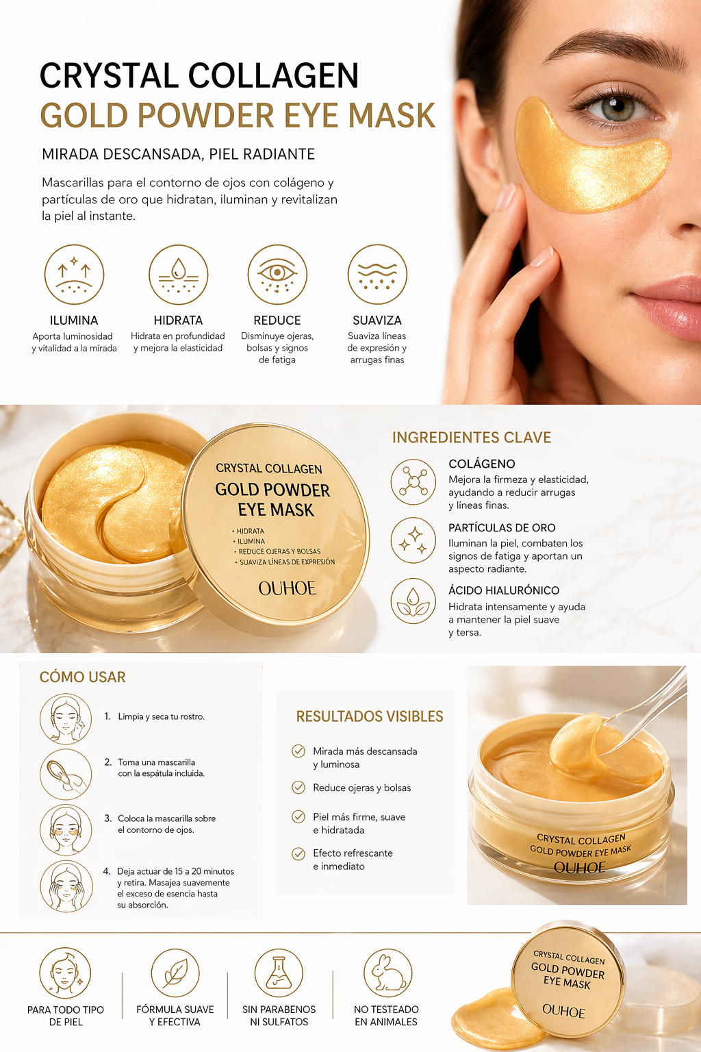 PurezaFacial Gold Eye Patches