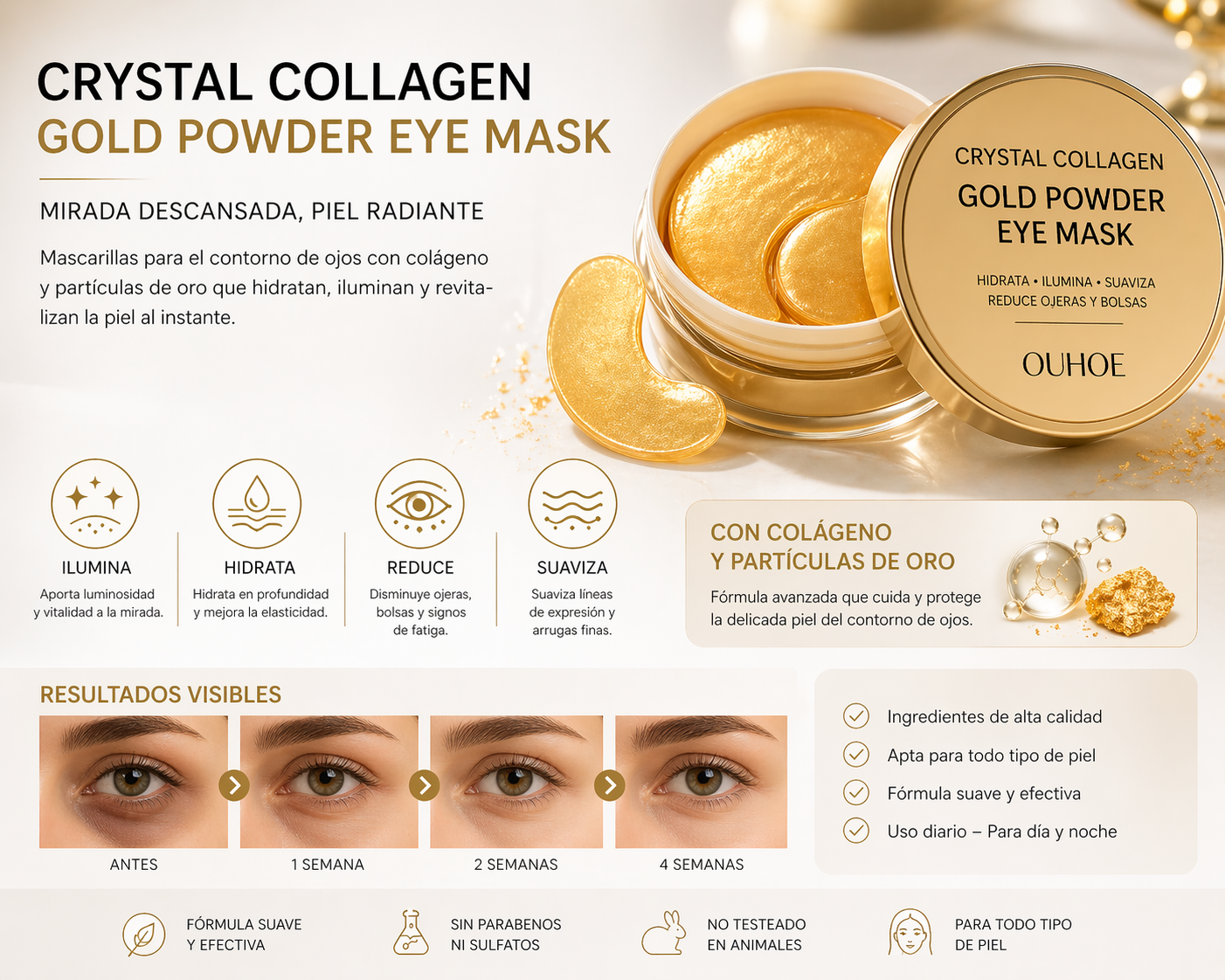 PurezaFacial Gold Eye Patches