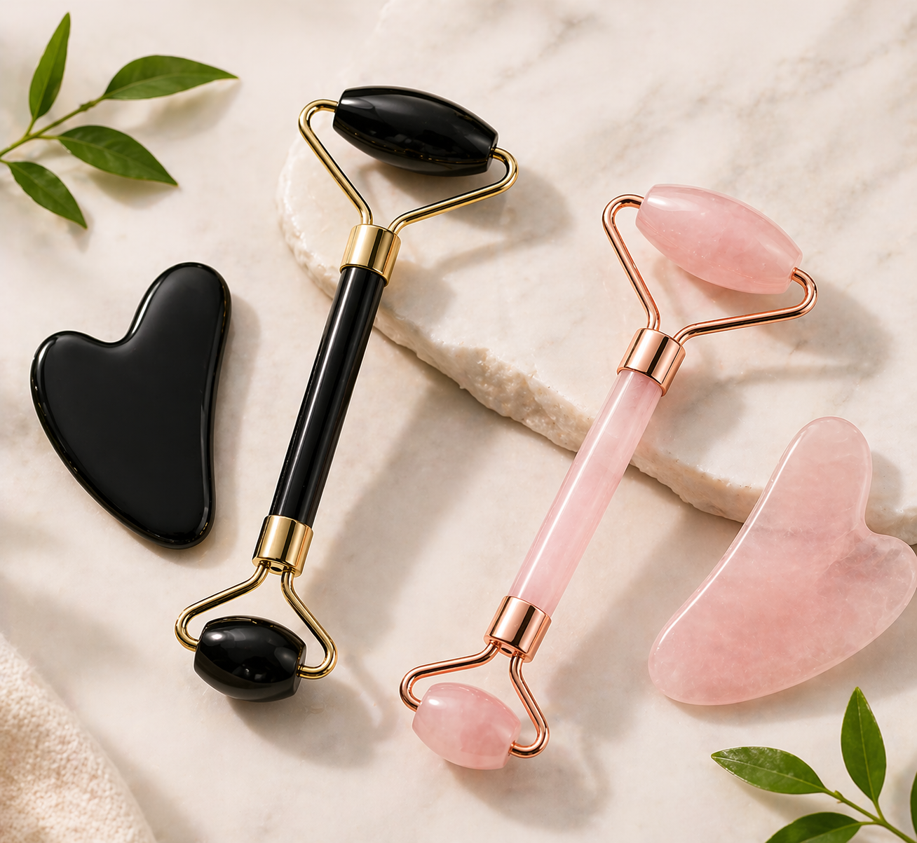 Kit Pureza Glow - Rodillo Facial + Gua Sha